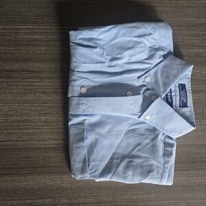 New // IZOD Boys Sky Blue Casual Button Down Shirt